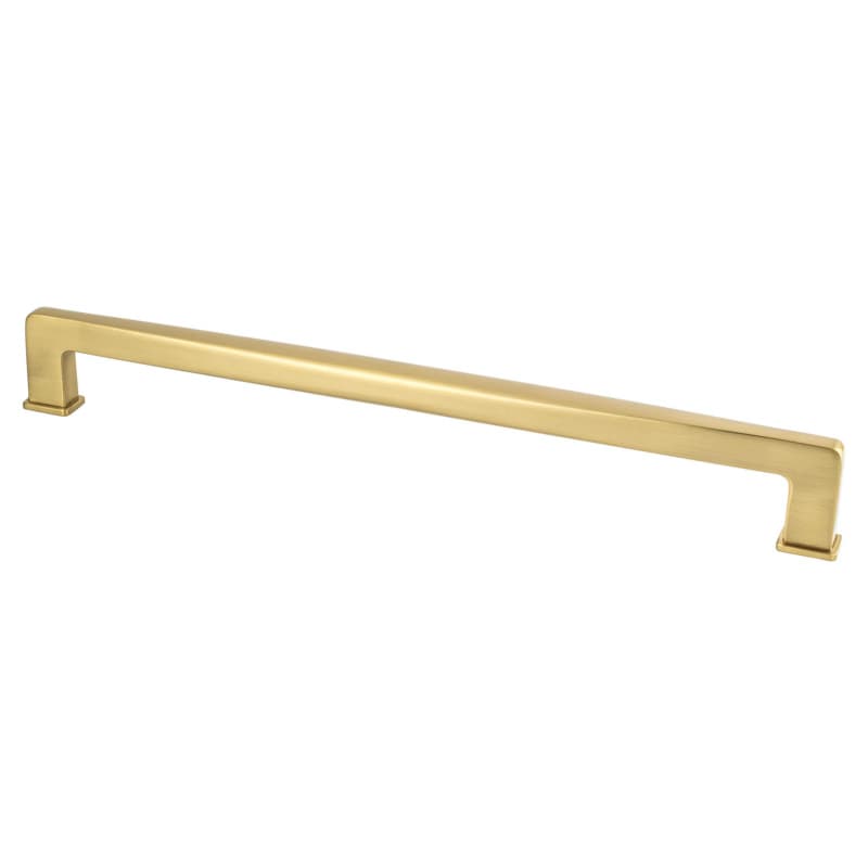 12" Subtle Surge Decorative Bar Pull, Modern Brushed Gold