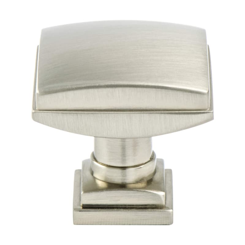1-1/4" Tailored Traditional Square Knob, Brushed Nickel
