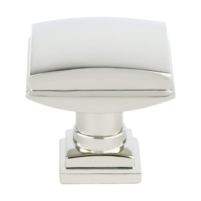 1-1/4" Tailored Traditional Square Knob, Polished Nickel