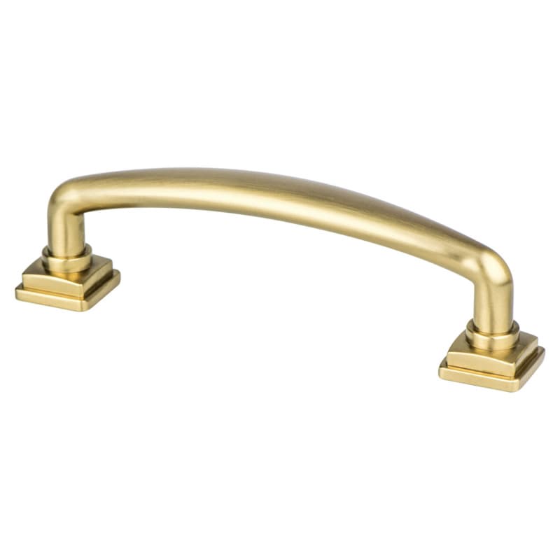 96mm Tailored Traditional Handle Pull, Modern Brushed Gold