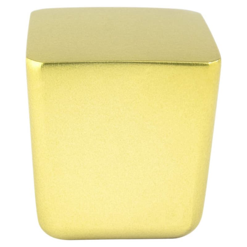 31/32" Mini Large Square Knob, Soft Gold