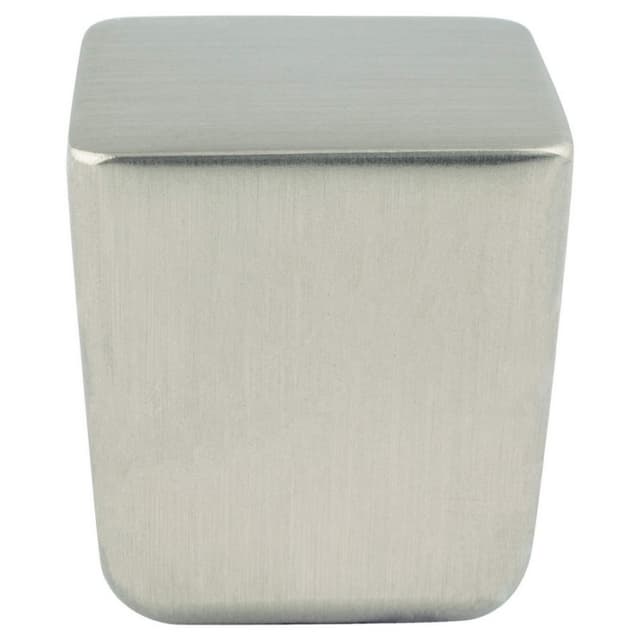 31/32" Mini Large Square Knob, Brushed Nickel