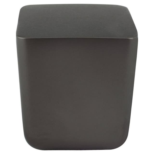 31/32" Mini Large Square Knob, Charcoal Gray