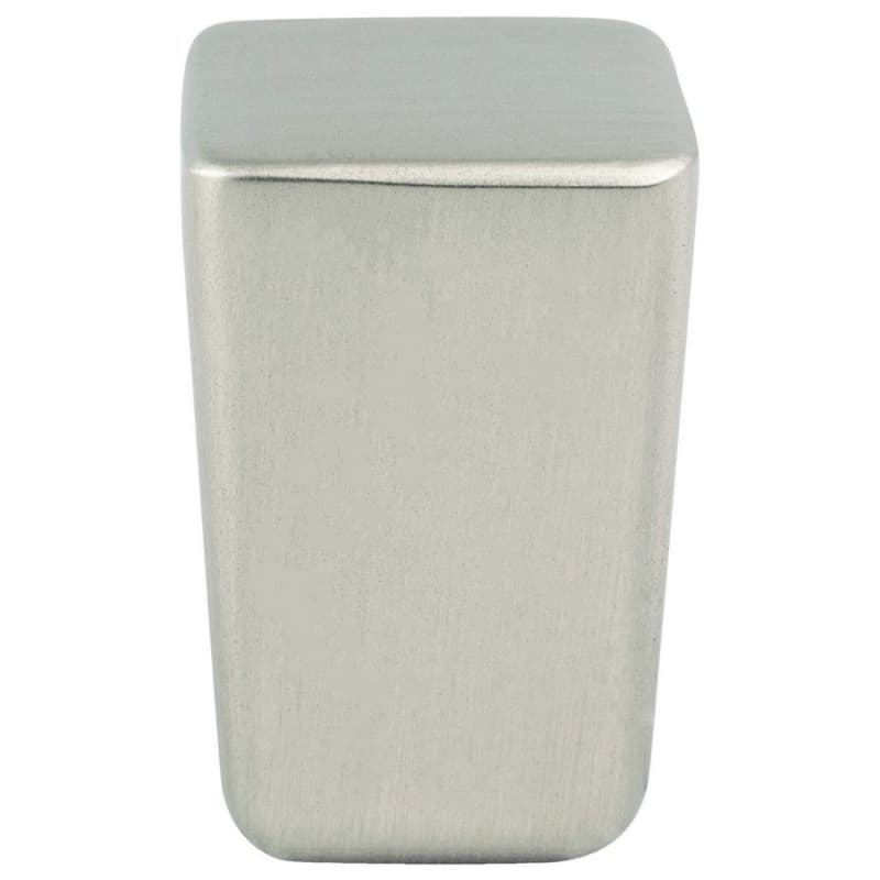 19/32" Mini Small Square Knob, Brushed Nickel