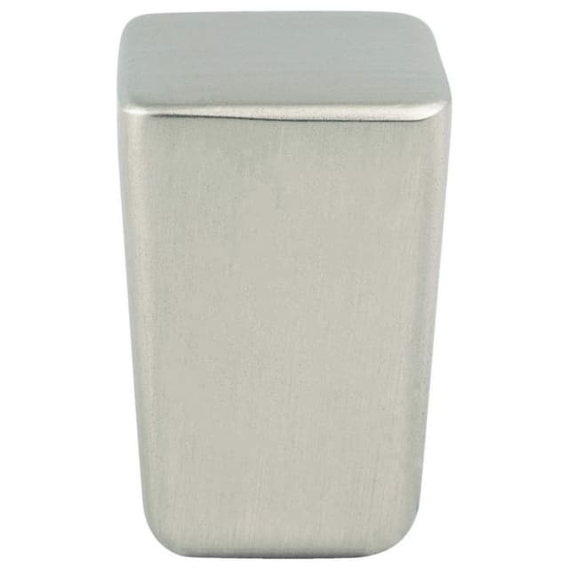 19/32" Mini Small Square Knob, Brushed Nickel