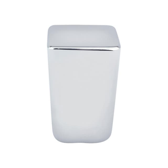 19/32" Mini Small Square Knob, Polished Chrome