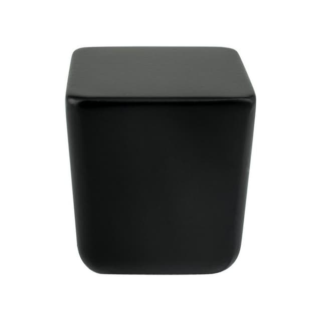 31/32" Mini Large Square Knob, Black