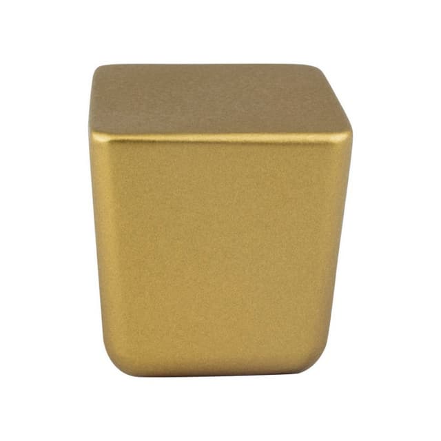 31/32" Mini Large Square Knob, Honey Gold