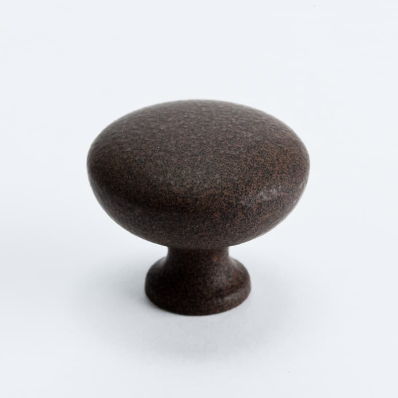 1-1/4" American Mission Round Knob, Dull Rust