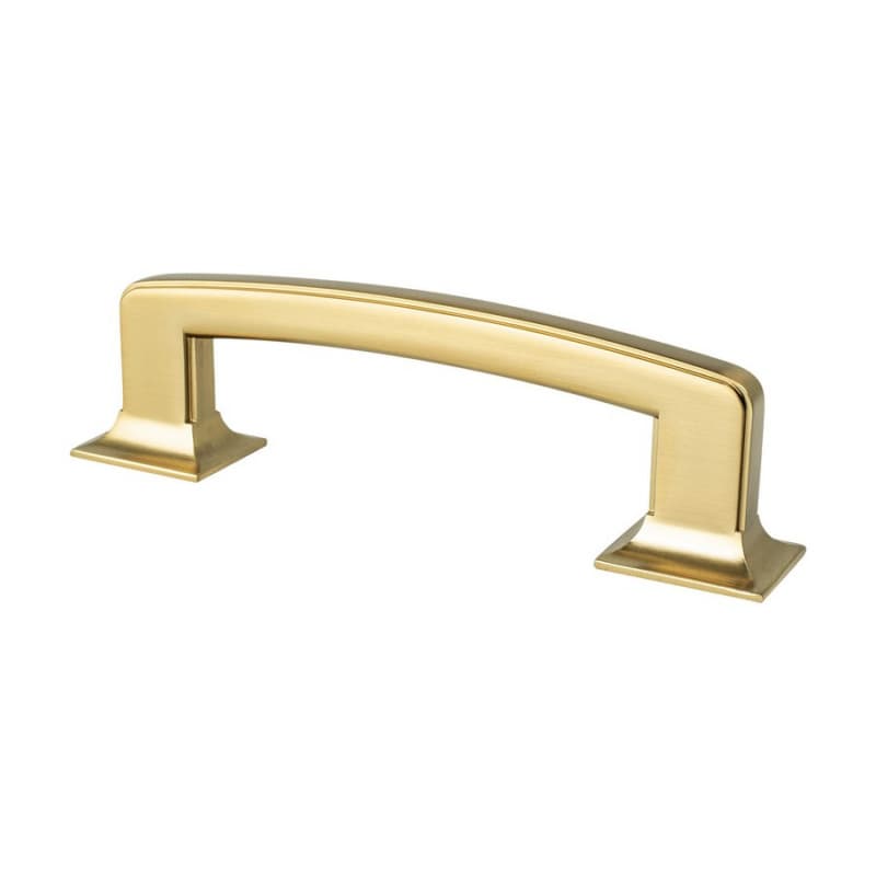 96mm Hearthstone Handle Pull, Modern Brushed Gold, 4-13/16" Length