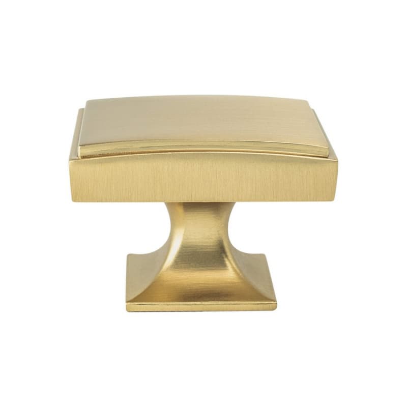 1-9/16" Hearthstone Rectangle Knob, Modern Brushed Gold