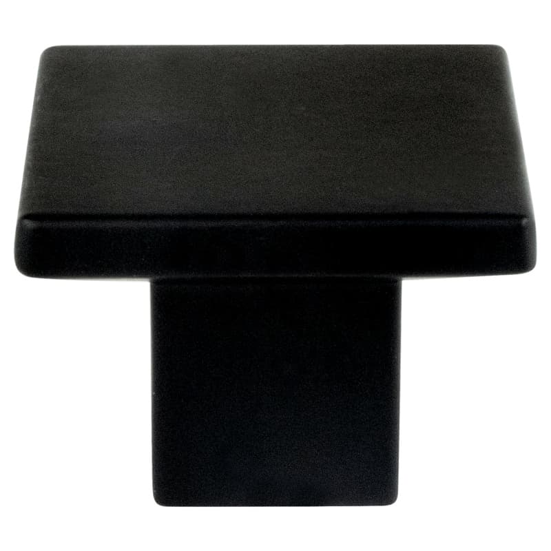 1-3/16" Elevate Square Knob, Matte Black