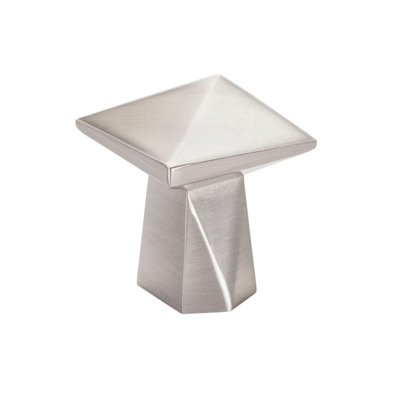 1-3/16" Swagger Square Knob, Brushed Nickel