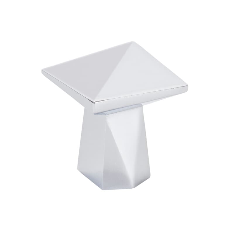 1-3/16" Swagger Square Knob, Polished Chrome