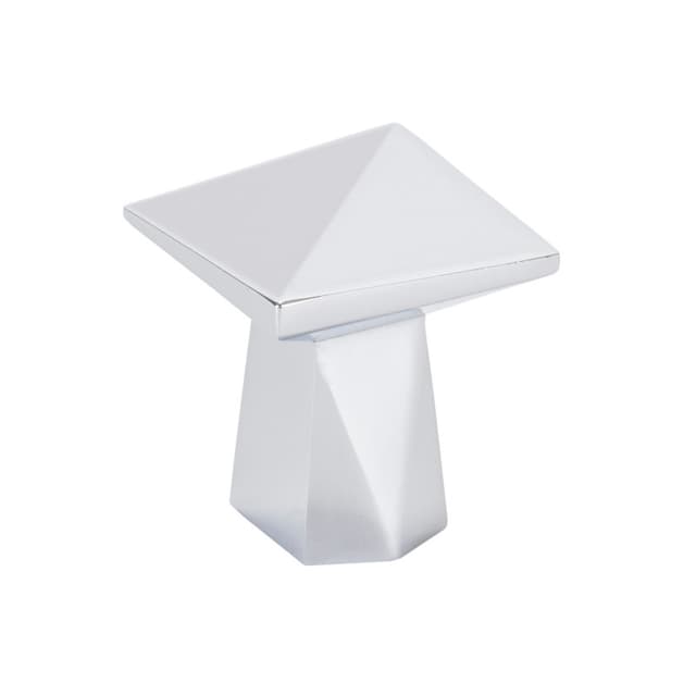 1-3/16" Swagger Square Knob, Polished Chrome