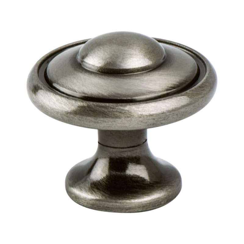 1-3/16" Euro Traditions Round Knob, Brushed Black Nickel