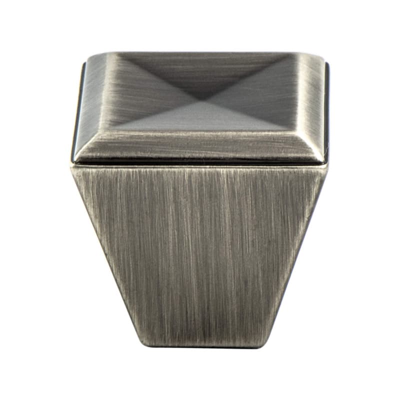 1-1/8" Connections Square Knob, Vintage Nickel