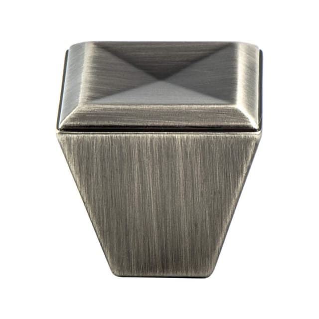 1-1/8" Connections Square Knob, Vintage Nickel