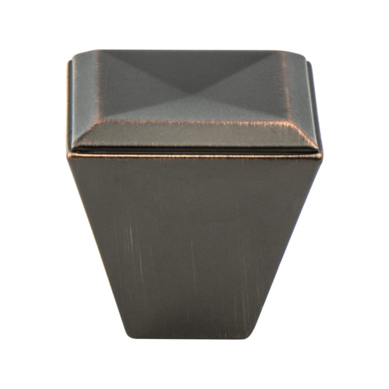 1-1/8" Connections Square Knob, Verona Bronze