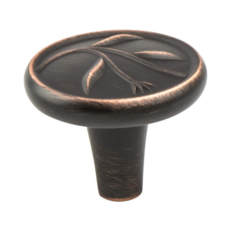 1-1/4" Art Nouveau Leaf Knob, Verona Bronze