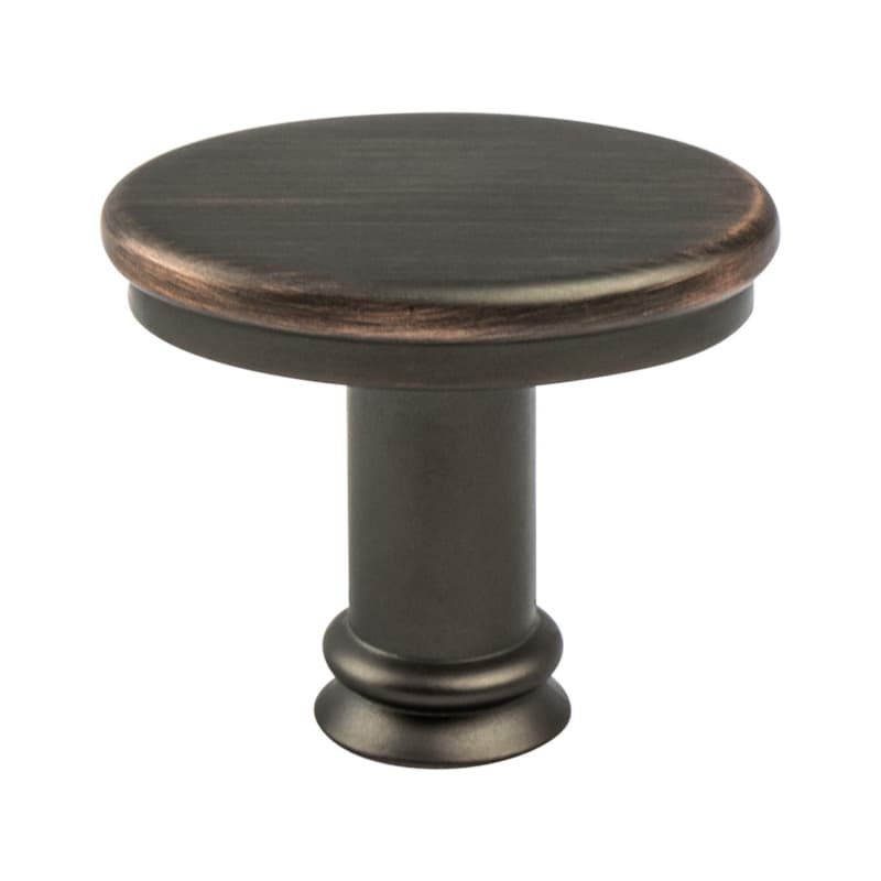 1-7/16" Dierdra Flat Oval Knob, Verona Bronze