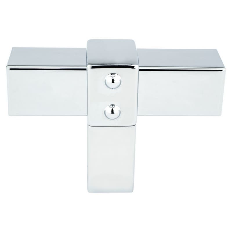 2" Rivet Rebel T-Knob, Polished Chrome