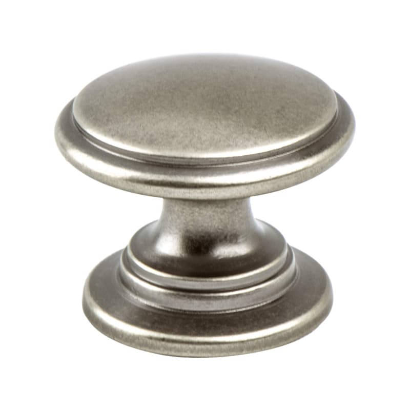 1-3/16" Andante Round Knob, Antique Pewter