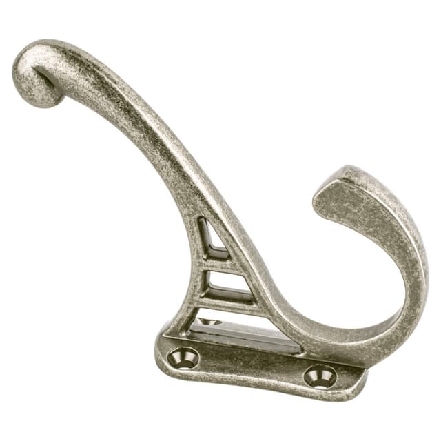 4" x 3-1/16" Coat Hook, Weathered Nickel Finish 10/Box