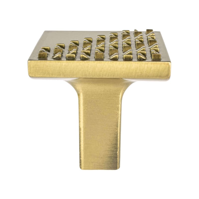 1-3/16" Roque Square Knob, Modern Brushed Gold