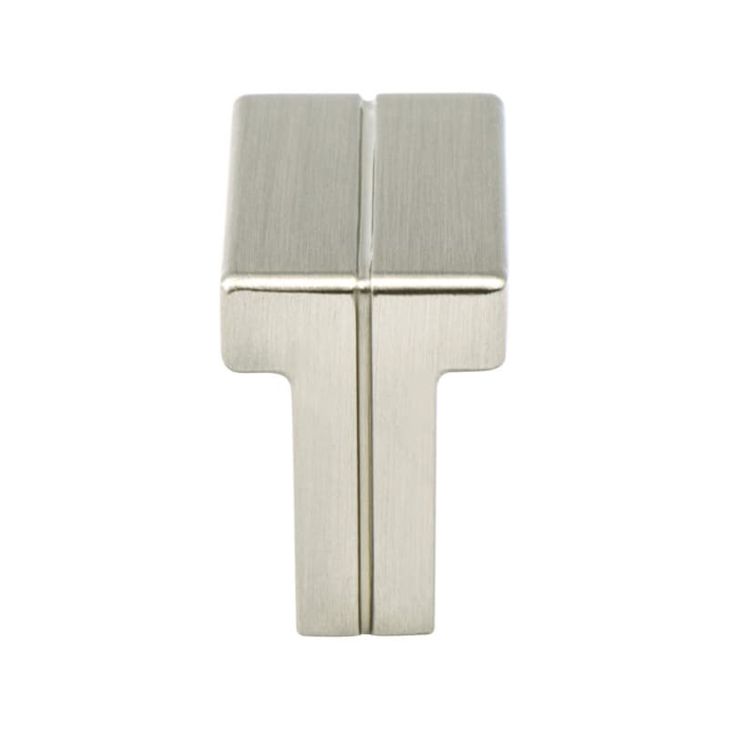 1-3/8" Skyline Rectangle Knob, Brushed Nickel