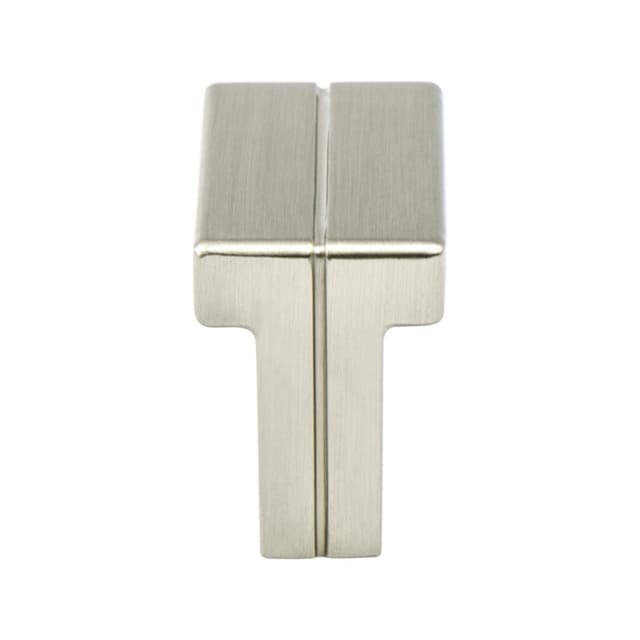 1-3/8" Skyline Rectangle Knob, Brushed Nickel