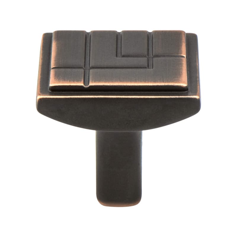 1-1/8" Oak Park Rectangle Knob, Verona Bronze