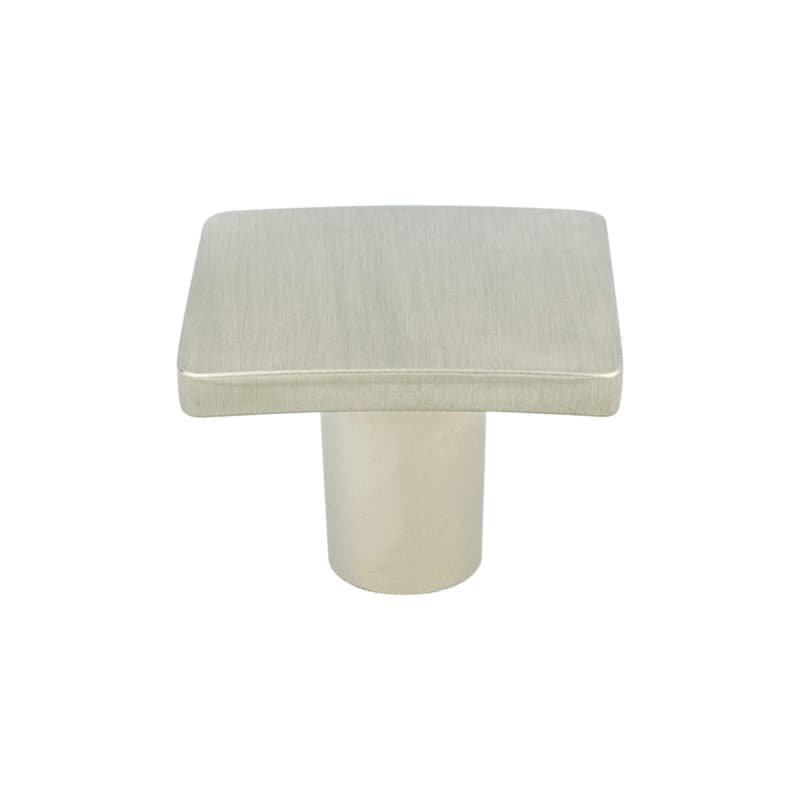 1-1/4" Wave Square Knob, Brushed Nickel