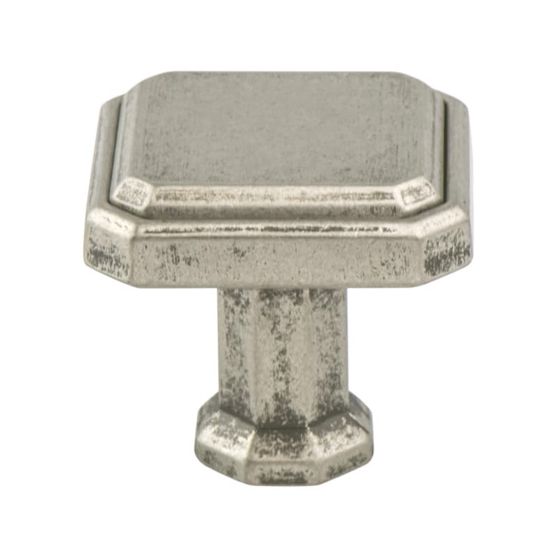 1-3/16" Harmony Square Knob, Weathered Nickel