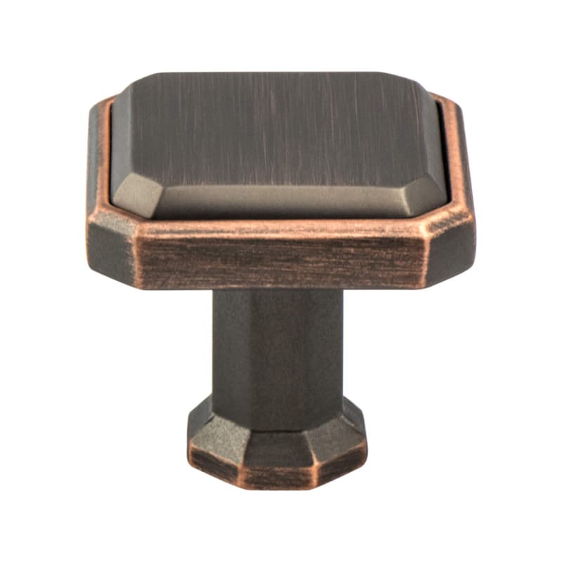 1-3/16" Harmony Square Knob, Verona Bronze