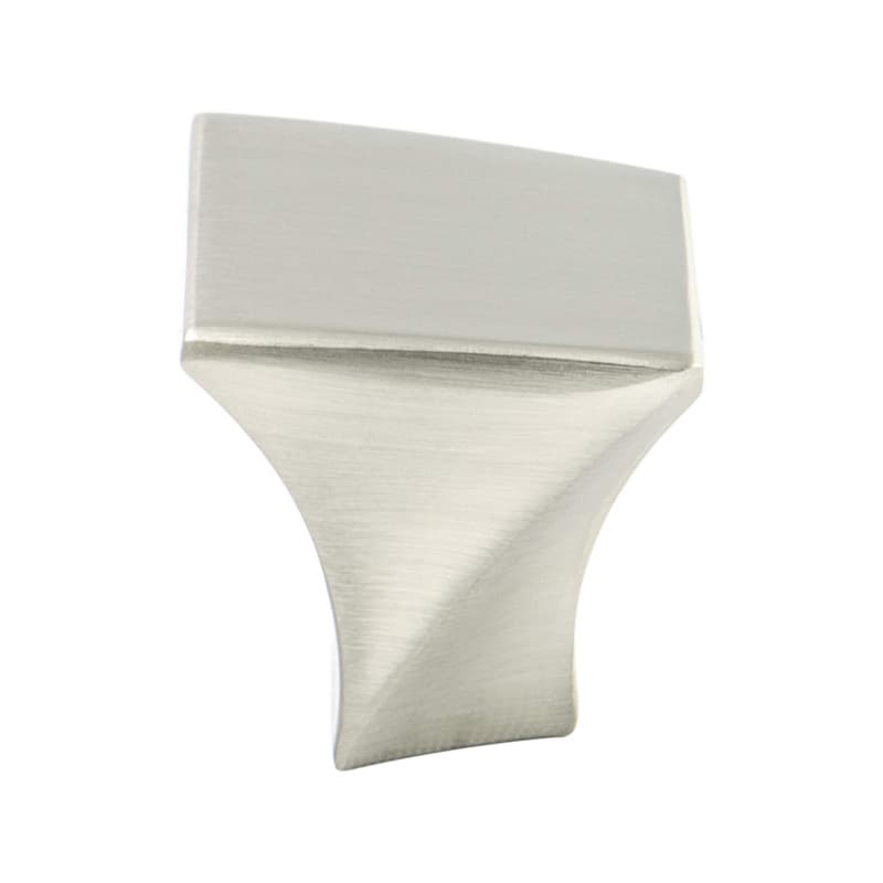 1-3/16" Fluidic Square Knob, Brushed Nickel