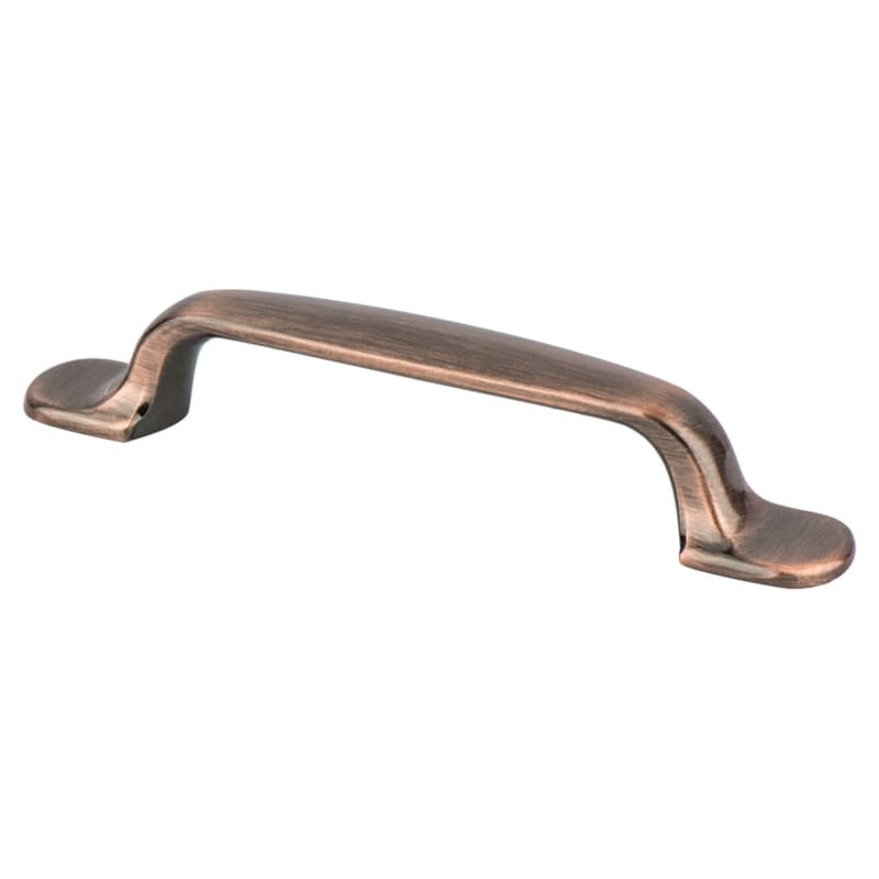 96mm Euro Moderno Handle Pull, Brushed Antique Copper
