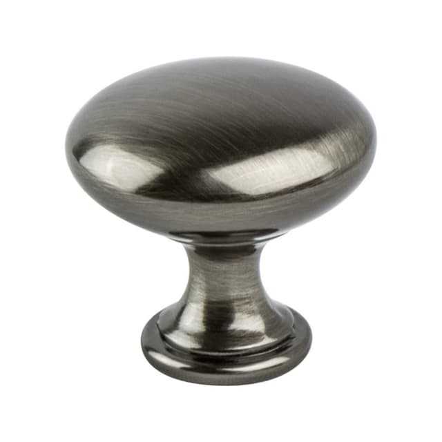 1-1/8" Euro Moderno Cabinet Knob, Brushed Black Nickel