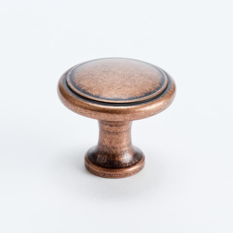 1-1/8" American Classics Ringed Knob, Weathered Copper