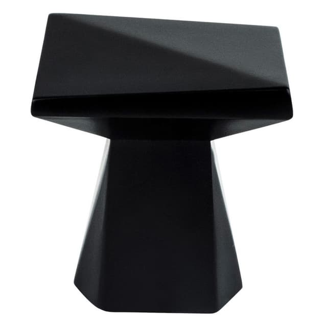 1-3/16" Swagger Square Knob, Matte Black