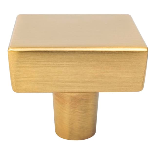 1-3/8" Brookridge Square Knob, Modern Brushed Gold