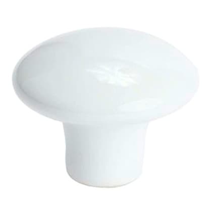 1-3/8" Concord Ceramic Knob, Ceramic White