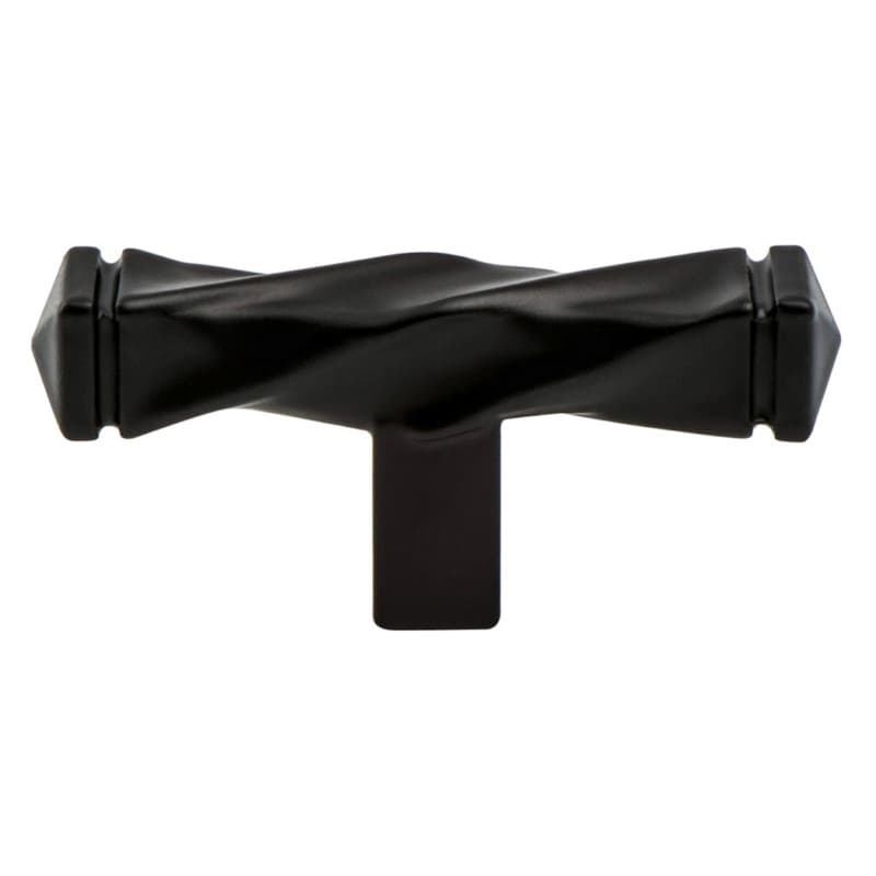 2-1/2" Rhapsody T-Twisted Knob, Black