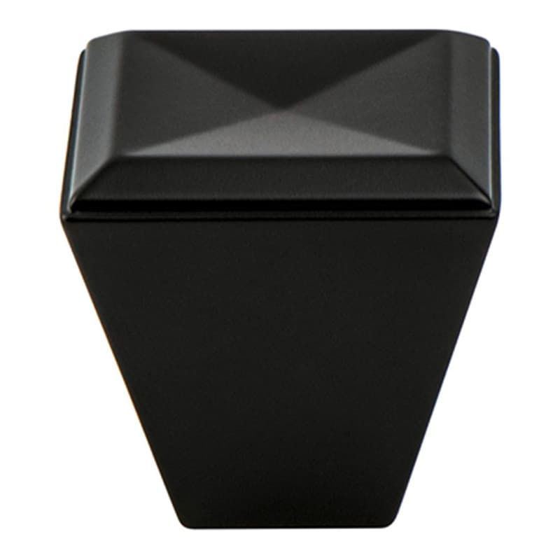 1-1/8" Connections Square Knob, Matte Black