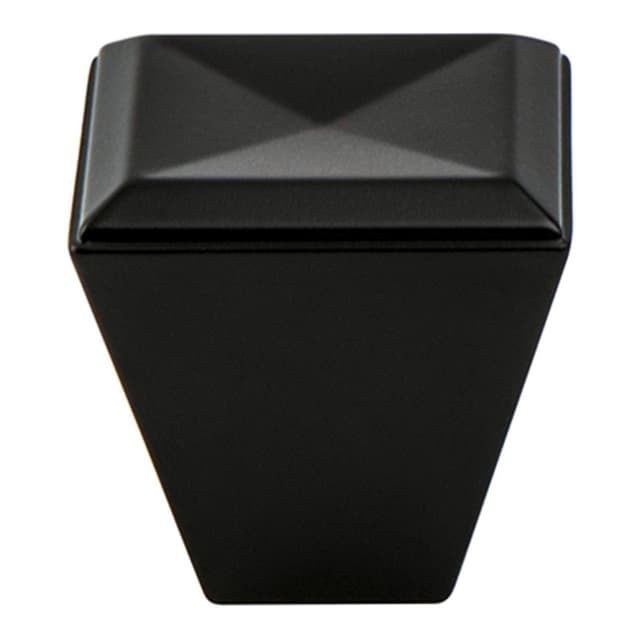 1-1/8" Connections Square Knob, Matte Black