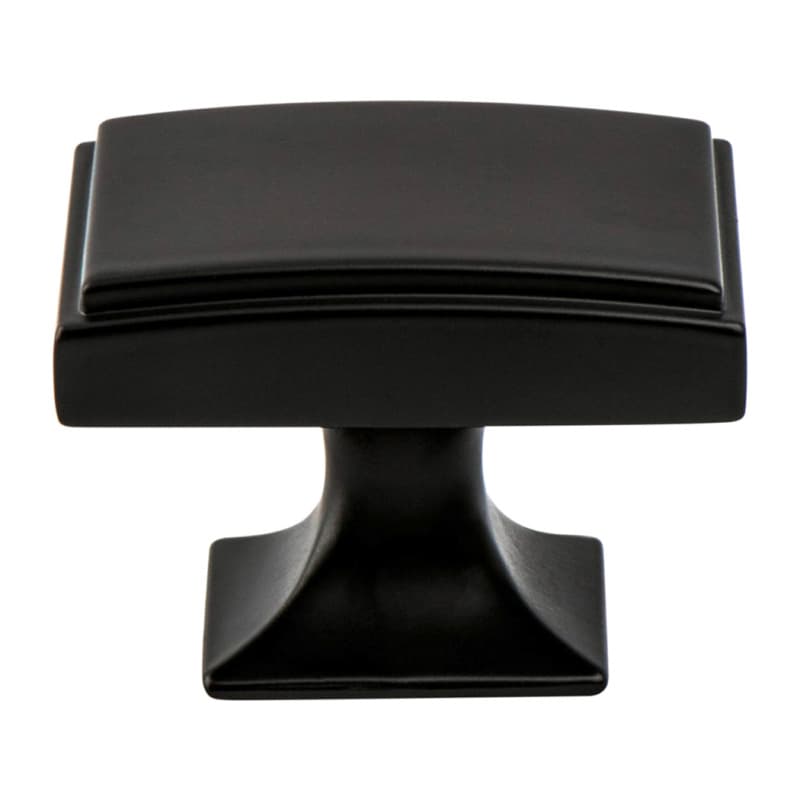 1-9/16" Hearthstone Rectangle Knob, Matte Black
