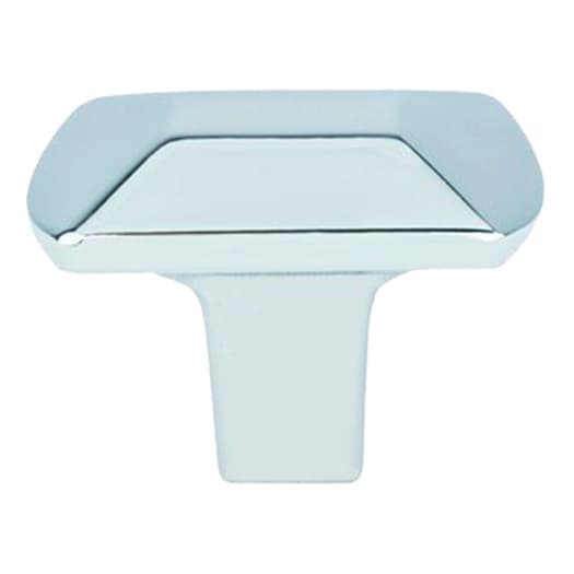 1-7/16" Laura Rectangular Knob, Polished Chrome