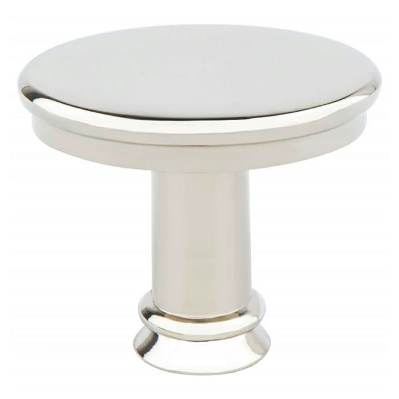 1-7/16" Dierdra Flat Oval Knob, Polished Nickel