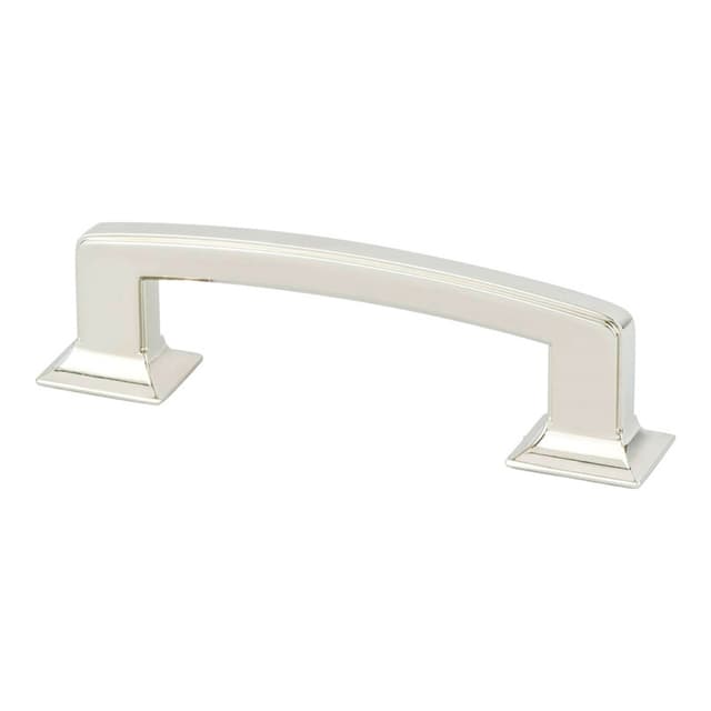 96mm Designers Group-10 Handle Pull, Polished Nickel, 4-13/16" Length