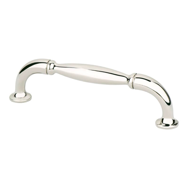 96mm Designers Group-10 Handle Pull, Polished Nickel, 4-3/8" Length